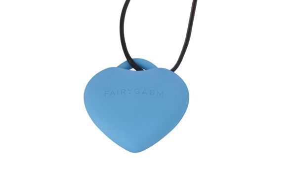 Минивибратор на шнурке &laquo;Сердечко&raquo; FairyGasm Pleasure Stone blue картинка