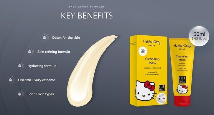 Антивозрастная маска с витаминным комплексом GESKE Age Control Vitamin Boost Mask by Hello Kitty Oval (50 мл + 25 салфеток) картинка