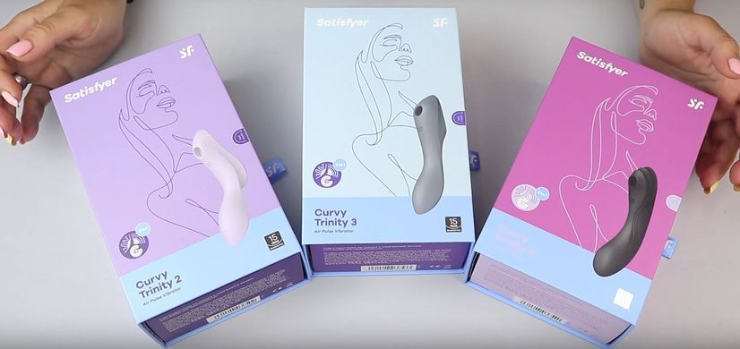 Вакуумний смарт-стимулятор із вібрацією Satisfyer Curvy Trinity 5 White (діаметр 3,8 см) зображення