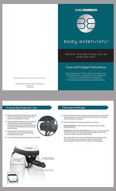 Набір для страпона Doc Johnson Body Extensions - BE Ready - Black зображення