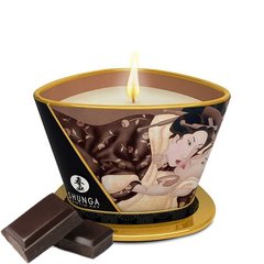 Масажна свічка з афродизіаками Shunga MASSAGE CANDLE Intoxicating Chocolate шоколад (170 мл) зображення