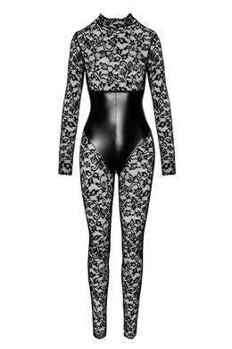 Кружевной комбинезон со шнуровкой Noir Handmade F299 Enigma lace catsuit with underbust bodice, размер S картинка