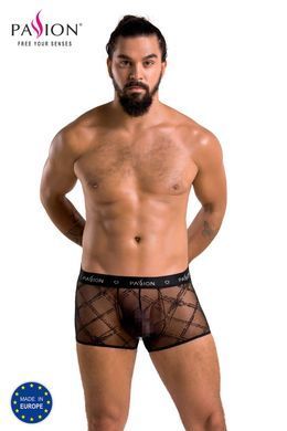 Прозорі чоловічі труси Passion 032 SHORT JAMES black, розмір S/M зображення