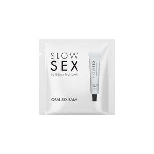 Пробник бальзаму для мінету з ментолом Bijoux Indiscrets Sachette SLOW SEX Oral sex balm (2 мл) зображення