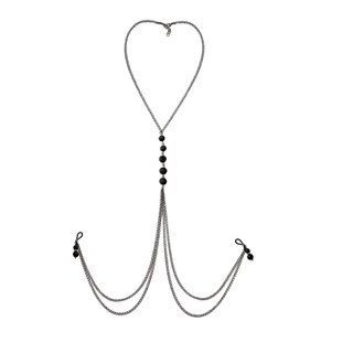 Прикраса на груди з натуральним камінням Art of Sex Nipple clamps Lava зображення