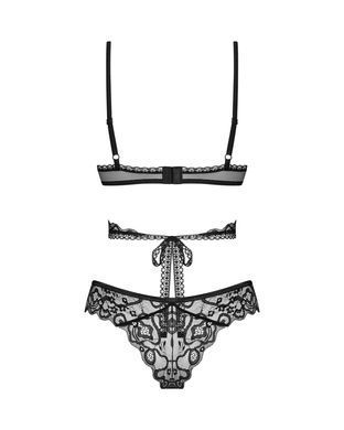 Ажурный комплект Obsessive Blomentis 2-pcs set, размер XS/S картинка