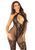 Мереживний бодістокінг Leg Avenue Seamless Net and Lace Lingerie Jumpsuit One Size, Black зображення
