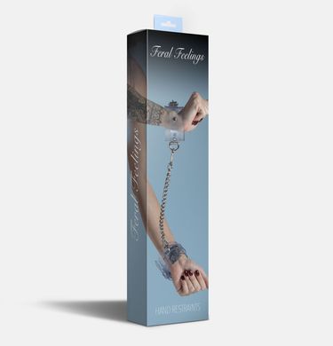 Наручники прозорі з ланцюжком Feral Feelings Hand Restraints Trasparent зображення