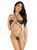 Минималистичное боди-бикини со стразами Leg Avenue Wrap around bikini bodysuit Black One Size картинка
