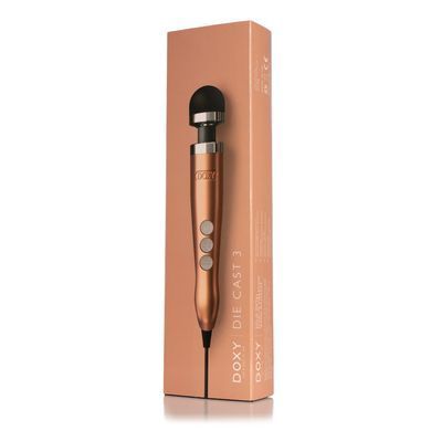 Вибромассажер-микрофон с металлическим корпусом DOXY Die Cast 3 Rose Gold (работает от сети) картинка