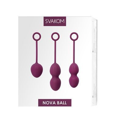 Набір вагінальних кульок зі зміщеним центром ваги Svakom Nova Violet (3 шт) зображення