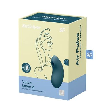 Вакуумний стимулятор із вібрацією Satisfyer Vulva Lover 2 Blue зображення