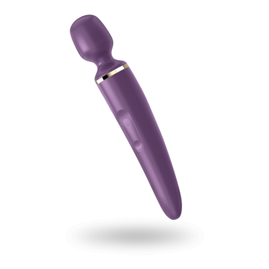 Вибромассажер - микрофон Satisfyer Wand-er Woman Purple/Gold, размер XXL картинка