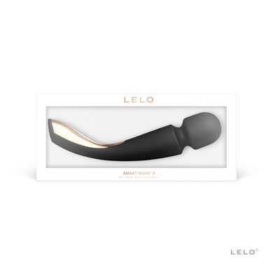 Вибромассажер - микрофон LELO Smart Wand 2 Medium Black (длина 21 см) картинка