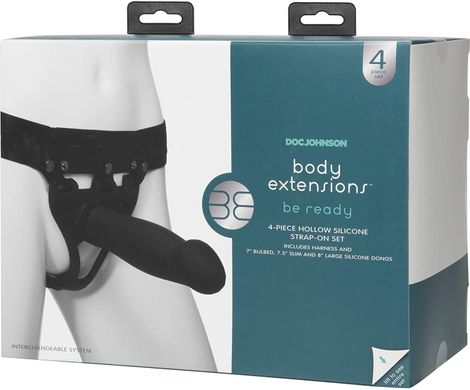 Набор для страпона Doc Johnson Body Extensions - BE Ready - Black картинка
