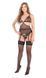 Корсет з ажурним декором + стрінги Passion AMBERLY CORSET black, розмір L/XL картинка 5