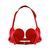 Лиф &ndash; сердце из натуральной кожи Feral Feelings Hearts Bra Red картинка