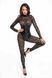 Кружевной комбинезон со шнуровкой Noir Handmade F299 Enigma lace catsuit with underbust bodice, размер S картинка 1