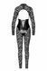 Кружевной комбинезон со шнуровкой Noir Handmade F299 Enigma lace catsuit with underbust bodice, размер S картинка 4