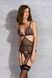 Корсет з ажурним декором + стрінги Passion AMBERLY CORSET black, розмір L/XL картинка 3