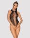 Ажурное боди со шнуровкой и открытым доступом Obsessive B129 teddy black, размер S/M/L картинка 1