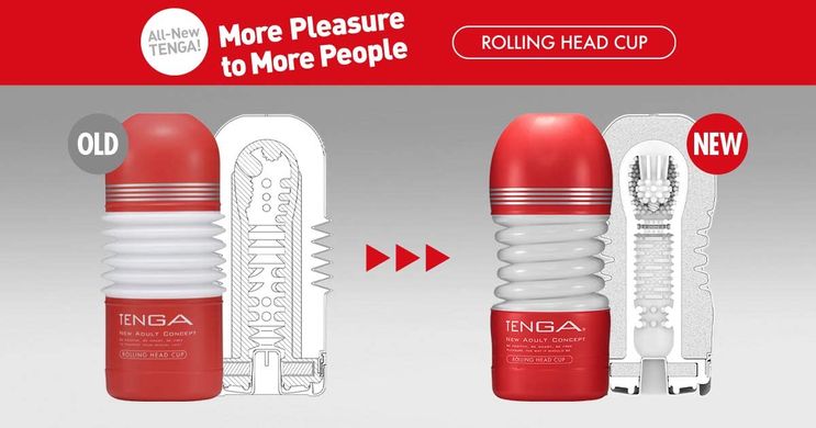 Мастурбатор с интенсивной стимуляцией головки Tenga Rolling Head Cup NEW картинка