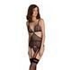 Корсет з ажурним декором + стрінги Passion AMBERLY CORSET black, розмір L/XL картинка 1