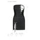 Мини-платье из экокожи со шнуровкой + трусики Passion Celine Chemise black, размер L/XL картинка 5