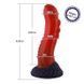 Силиконовый дилдо Hismith 8.35" Curved Silicone Dildo Red Monster Series (диаметр 4,3 см) картинка 3