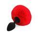 Анальная пробка с красным хвостиком Art of Sex Silicone Bunny Tails Butt plug, размер М (диаметр 3,5 см, силикон) картинка