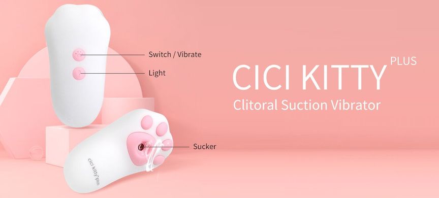 Вакуумний кліторальний стимулятор з вібрацією Otouch Cici Kity Plus зображення
