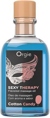 Набір для масажу: їстівна розігрівальна олія + пір&rsquo;їнка Orgie Sexy Therapy Cotton Candy, солодка вата (100 мл) зображення