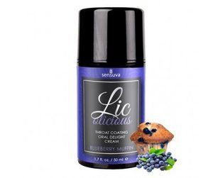 Гель для мінету Sensuva Lic-o-licious Blueberry Muffin, чорниця (50 мл) зображення