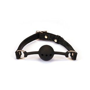 Кляп з силіконовою кулькою Liebe Seele Boudoir Amor Ball Gag Black зображення