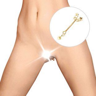 Затискач для клітора з метеликами Art of Sex Clit Clamp Butterfly, золотистий зображення