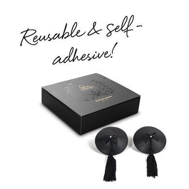 Пестіс з китицями Bijoux Indiscrets Burlesque pasties ORIGINAL BLACK зображення