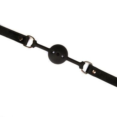 Кляп з силіконовою кулькою Liebe Seele Boudoir Amor Ball Gag Black зображення