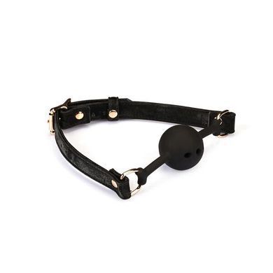 Кляп з силіконовою кулькою Liebe Seele Boudoir Amor Ball Gag Black зображення