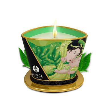 Масажна свічка з афродизіаками Shunga MASSAGE CANDLE Exotic Green Tea зелений чай (170 мл) зображення