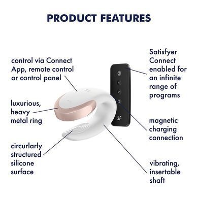 Смарт-вибратор для пар с пультом Satisfyer Double Love White картинка