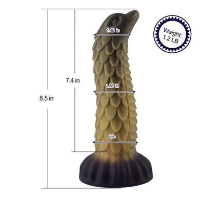 Силиконовый дилдо Hismith 8.5" Squama Beast Silicone Dildo Monster Series (диаметр 4,7 см) картинка