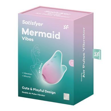 Вакуумный клиторальный стимулятор с вибрацией Satisfyer Mermaid Vibes Mint/Pink картинка
