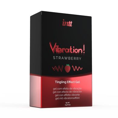 Рідкий вібратор Intt Vibration Strawberry Полуниця (15 мл) зображення
