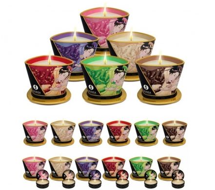 Масажна свічка з афродизіаками Shunga MASSAGE CANDLE Exotic Green Tea зелений чай (170 мл) зображення
