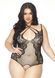 Ажурне боді з відкритим доступом Leg Avenue Net and lace crotchless teddy Black O/S картинка 5