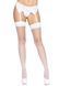 Панчохи у дрібну сітку Leg Avenue Nylon Fishnet Thigh Highs OS White зображення