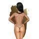 Боди в крупную сетку с высоким воротником Penthouse Scandalous Black, размер XL картинка 4