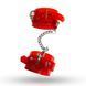 Наручники прозорі з ланцюжком Feral Feelings Hand Restraints Red Trasparent зображення