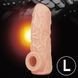 Насадка на член з отвором для мошонки Kokos Nude Sleeve NS 001, розмір L картинка 2