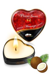 Массажная свеча сердечко Plaisirs Secrets Coconut Кокос (35 мл) картинка